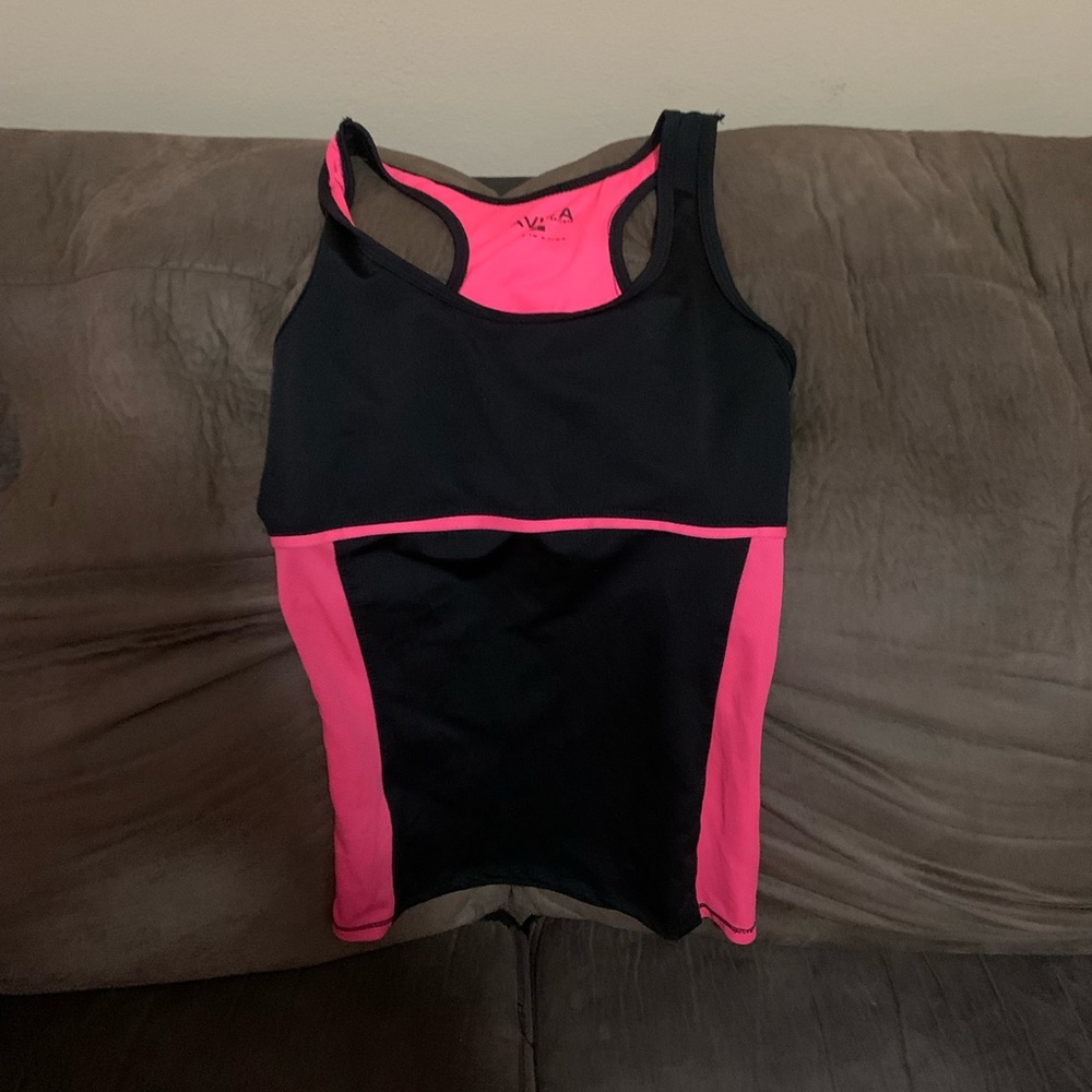 Pink & Black Athletic Top